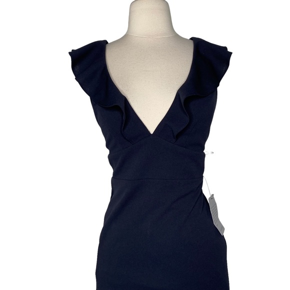 Lulus Perfect Opportunity Navy Blue Maxi Gown Dress Small - Picture 5 of 6